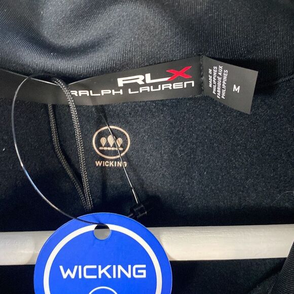 Ralph Lauren RLX Performance Quarter-Zip Pullover Black NWT Size M  D - Picture 7 of 12